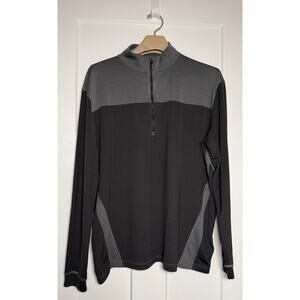 Men’s Columbia Golf Omni-Wick Shotgun 1/4 Zip Size XL Black Gray